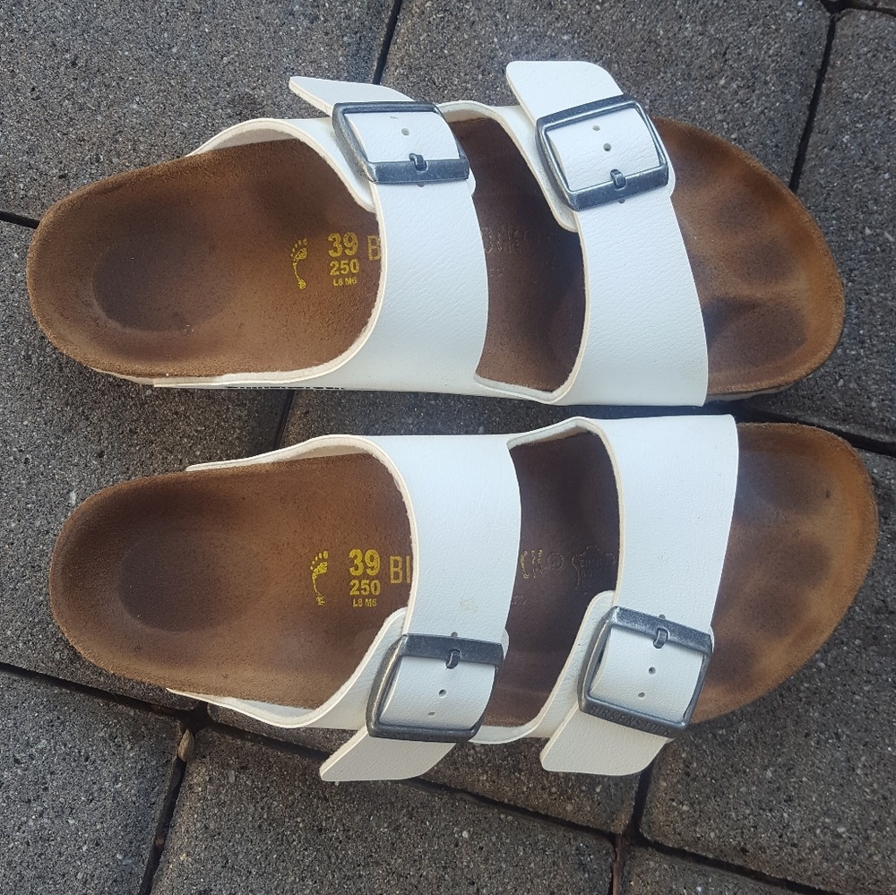 White Birkenstocks Size 39, rarely worn